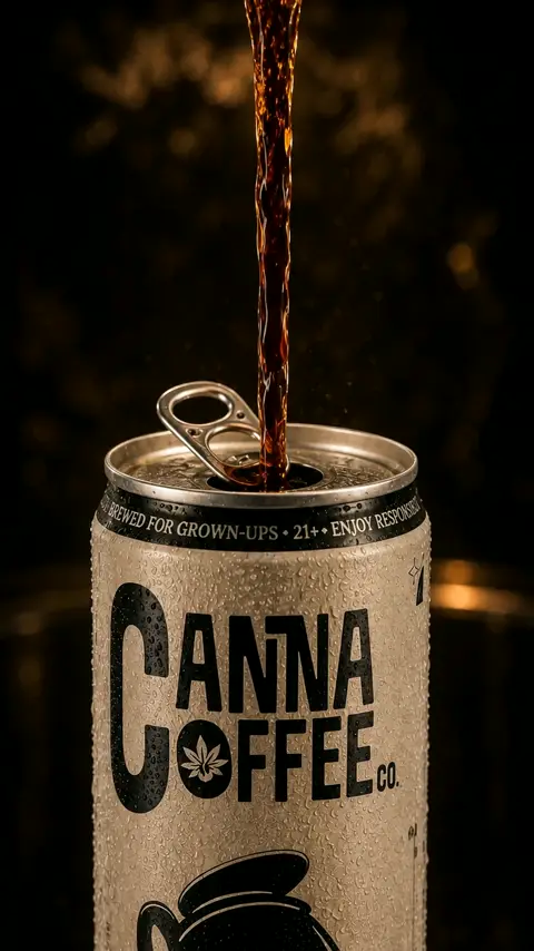 The Canna Joe can revealed as cold brew fills it